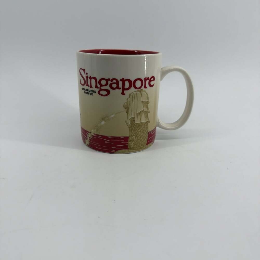 2013 Starbucks 16oz Singapore Red Global Icon Collector Series Coffee Mug
